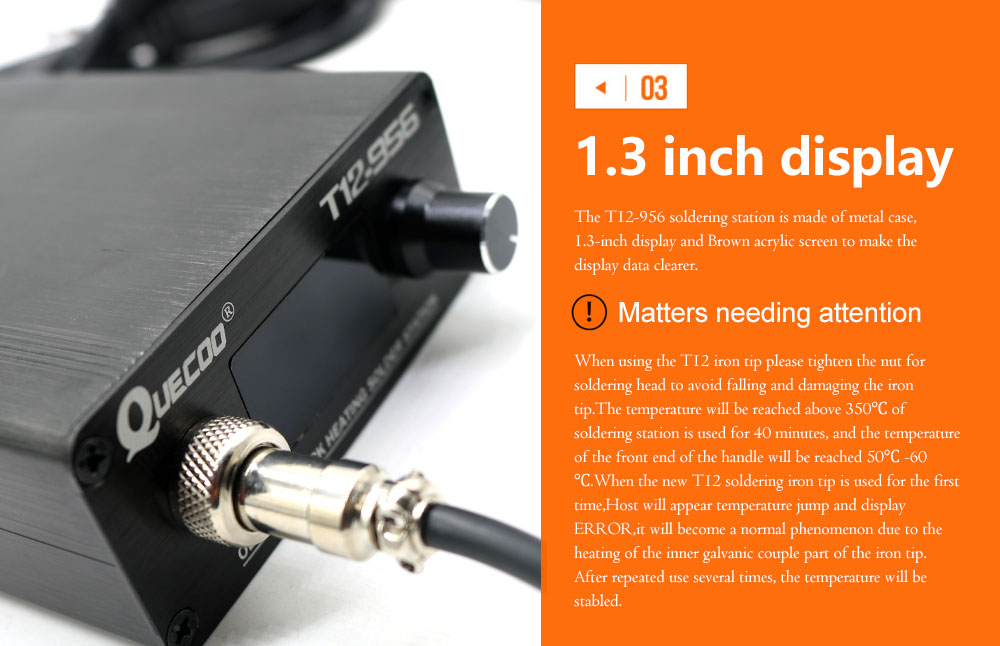 QUECOO T12-956 Soldering Digit - Soldering Station T12 Oled review and price